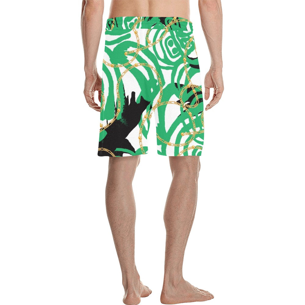 WINGS 2 CHAIN MEN'S CASUAL SHORTS