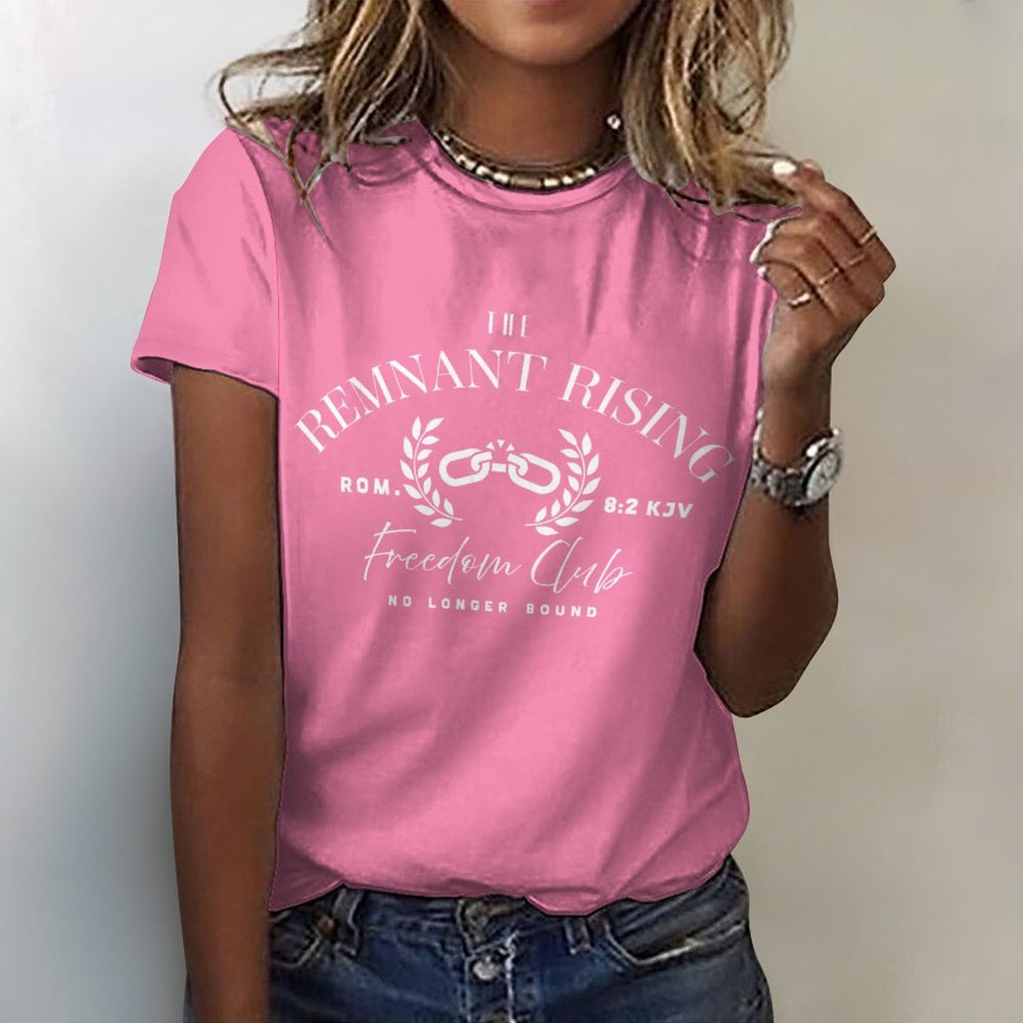 REMNANT RISING FREEDOM TEE- PINK