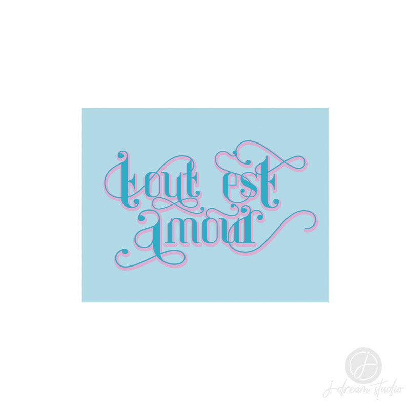 LOVE FRENCH ART PRINT