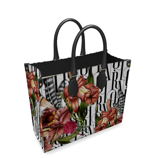 Noir Blanc Real Leather Shopper
