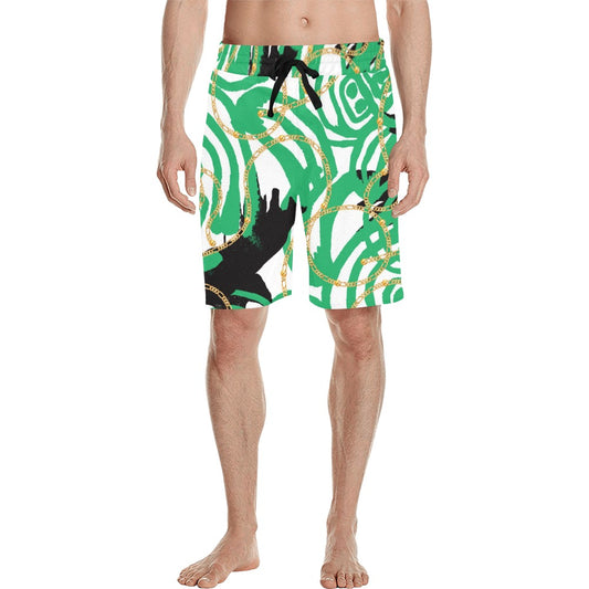 WINGS 2 CHAIN MEN'S CASUAL SHORTS